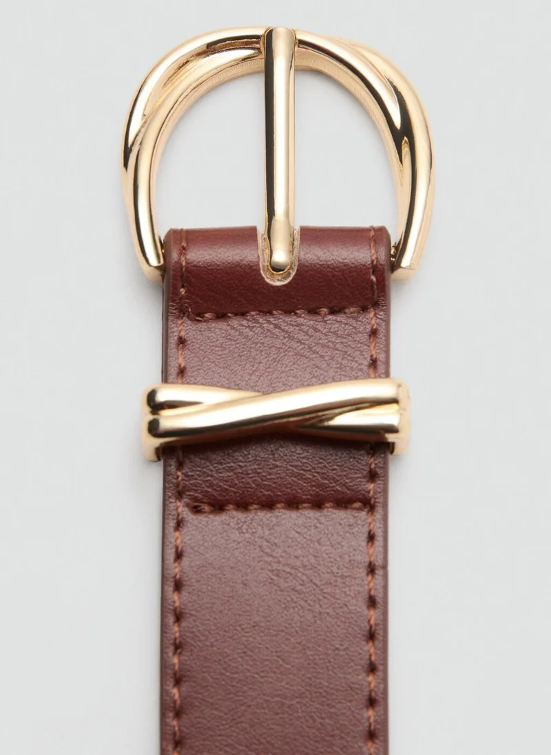 MANGO  Oval buckle belt for Women | Best Price UAE